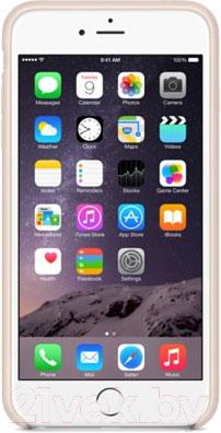 Чехол-накладка Apple iPhone 6 Plus Leather Case MGQW2ZM/A (светло-розовый) - вид спереди