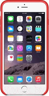Чехол-накладка Apple iPhone 6 Plus Leather Case MGQY2 (красный) - вид спереди