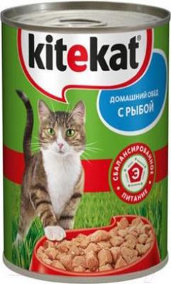 Влажный корм для кошек Kitekat Рыба в соусе (24x410g) - общий вид