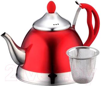 Заварочный чайник Peterhof PH-15582 (красный) - общий вид