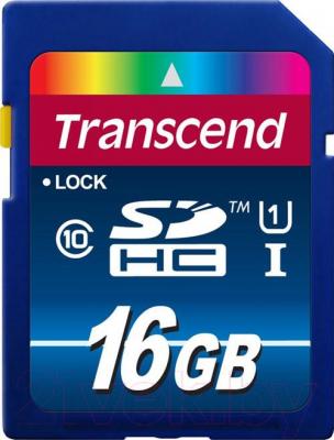 Карта памяти Transcend SDHC Class 10 UHS-I Premium 16Gb (TS16GSDU1) - общий вид