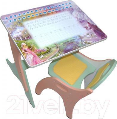 Комплект мебели с детским столом Tech Kids Части света 14-384 (голубой и розовый) - общий вид