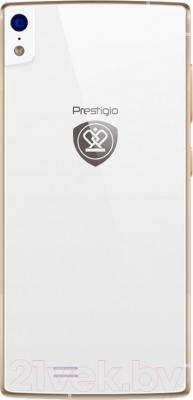 Смартфон Prestigio MultiPhone 7557 Grace (белый) - вид сзади