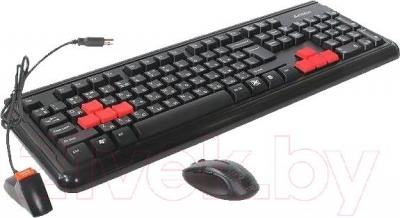 Клавиатура+мышь A4Tech RV1000 (Black) - общий вид