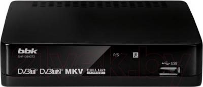 Тюнер цифрового телевидения BBK SMP136HDT2 (черный) - общий вид