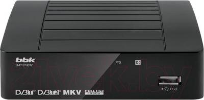 Тюнер цифрового телевидения BBK SMP137HDT2 (темно-серый) - общий вид