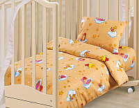Комплект постельный для малышей АртПостель Облачко 130 (желтый) - 