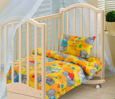 Комплект постельный для малышей АртПостель Топтыжка 130 (желтый)