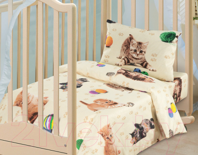 Комплект постельный для малышей АртПостель Усатый-полосатый 130