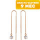 Серьги из розового золота Кристалл CD69200226773 (с фианитами) - 