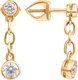 Серьги из розового золота Кристалл CP39100226773 (с фианитами) - 
