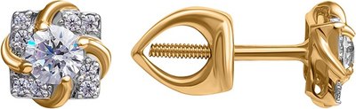 Серьги из розового золота Кристалл CP48200226773 (с фианитами) - 