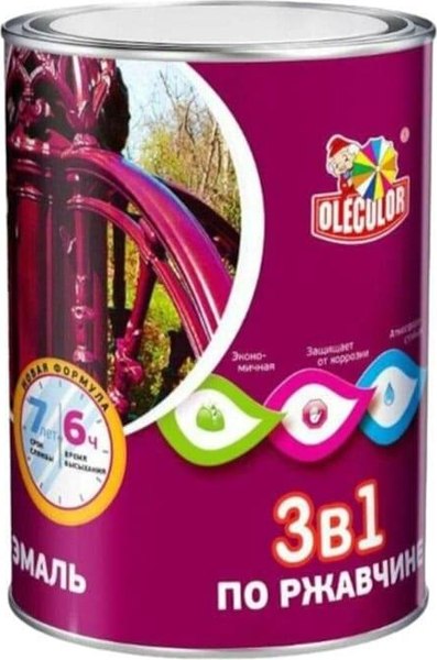 Грунт-эмаль Olecolor По ржавчине (900г, графит)