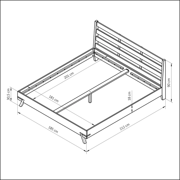 Купить Двуспальная кровать Dipriz Flevers 180 / Д.83180.1  