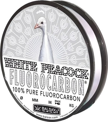 Леска флюорокарбоновая Balsax Fluorocarbon White Peacock 0.25мм (50м) - 