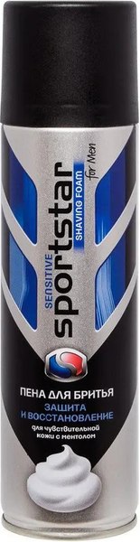 Пена для бритья Sport Star Sensitive с ментолом (200мл)