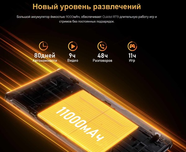 Планшет Oukitel RT9 (черный)