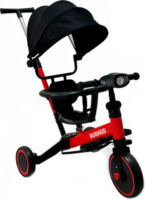 Трехколесный велосипед с ручкой Bubago Split S-157-1 (красный) - 
