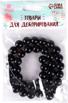 

Набор бусин декоративных, Черный агат / 9449673