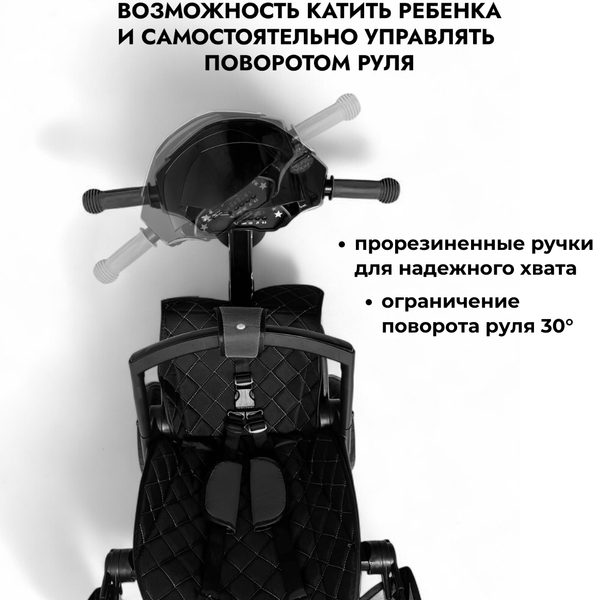 Трехколесный велосипед с ручкой Bubago Dragon / BG 161-4 (черный)