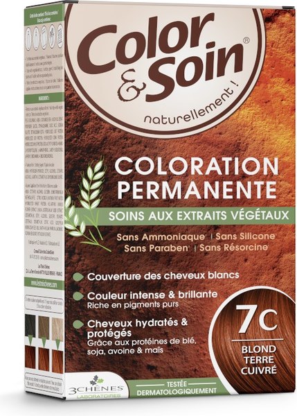 Крем-краска для волос Les 3 Chenes Color&Soin тон 7С терракотовый блонд