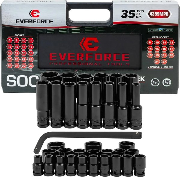 Набор головок слесарных Everforce EF-4359MPB