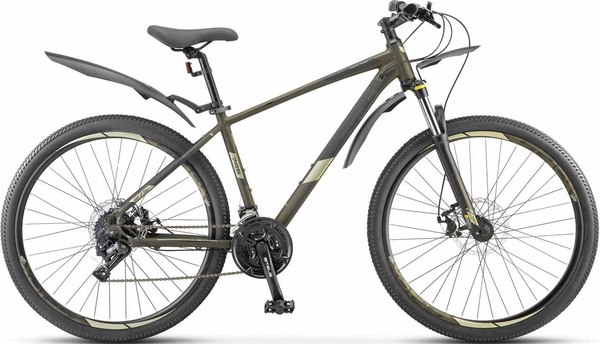 Велосипед STELS Navigator-745 MD 27.5 (19, темно-оливковый, разобранный, в коробке)