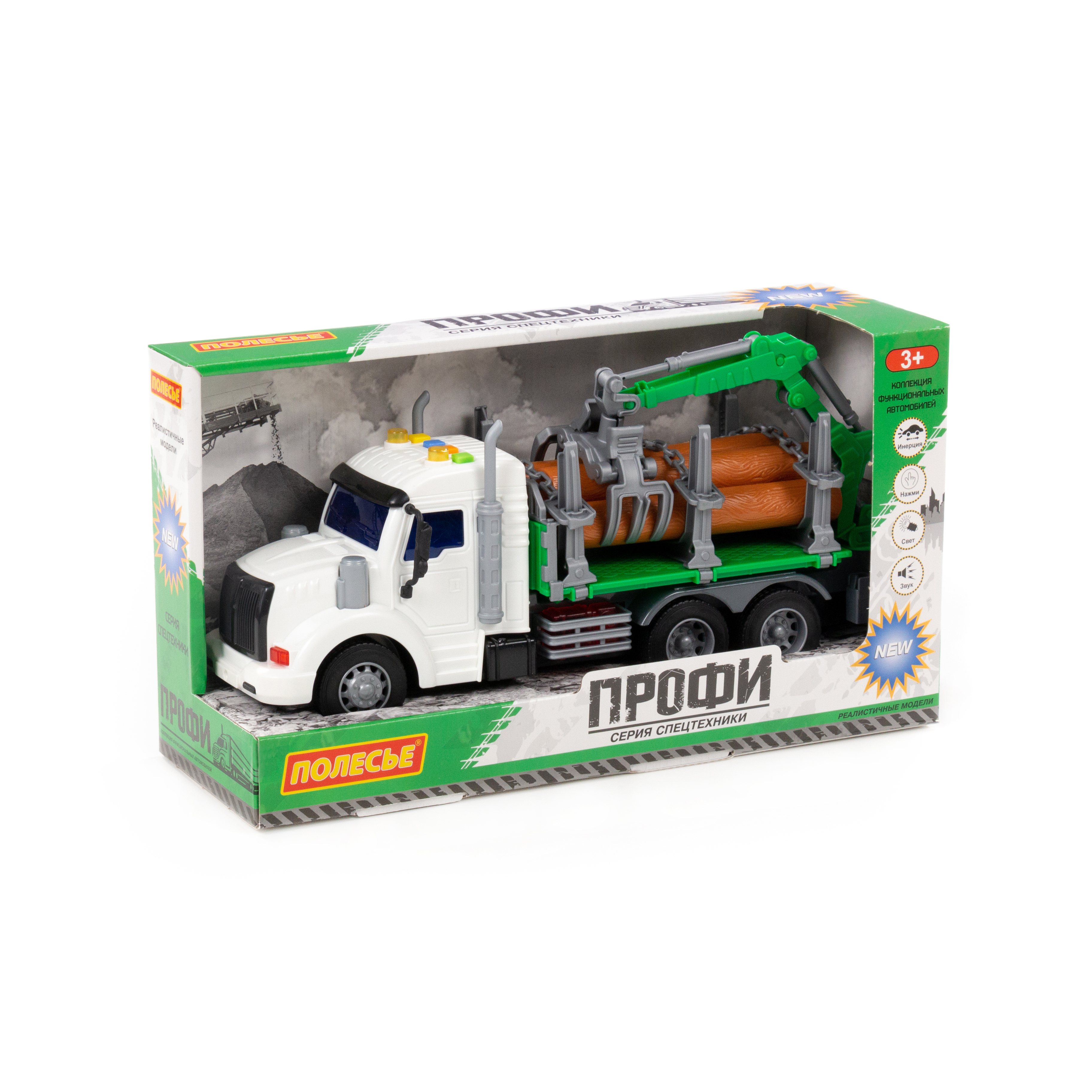 Лесовоз игрушечный Полесье Профи / 96180 (зеленый) — фото 6