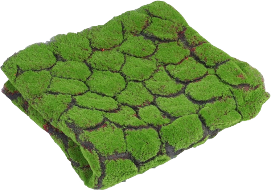 Искусственное растение GREENGO Мох рельефный. Камни 1x1м (зеленый/черный)