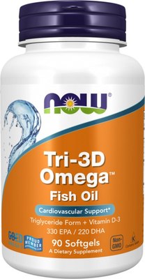 Жирные кислоты NOW Foods Tri-3d Omega (90капсул) - 