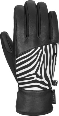 Перчатки лыжные Reusch Beatrix R-Tex Xt / 6331277_7195 (р.8.5, Black/Zebra) -