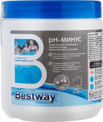 Средство для очистки бассейна Bestway pH-минус гранулы (1кг) - 