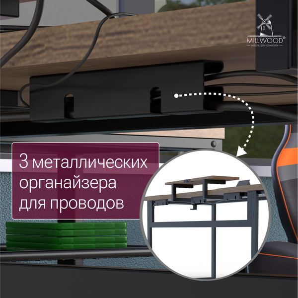 Купить Компьютерный стол Millwood Каир угловой с полкой 200х120х93 в Бресте