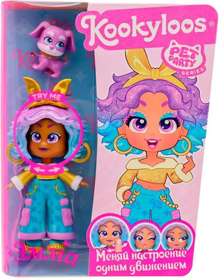 Кукла с аксессуарами Kookyloos Pets Party Emma и питомец / KL2404 - 