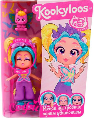 Кукла с аксессуарами Kookyloos Pets Party Sophie и питомец / KL2408 - 