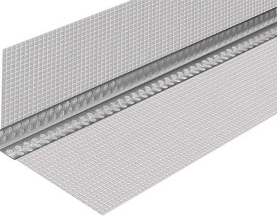 Уголок штукатурный Profigips Перфорированный алюминиевый с сеткой 19x19x2500 - 