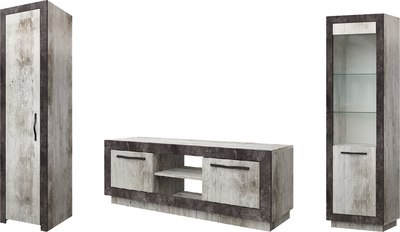 Горка Мебель-КМК Эстель -02 1 КМК 1098 (сосна шале/бетон спаркс 861) - 