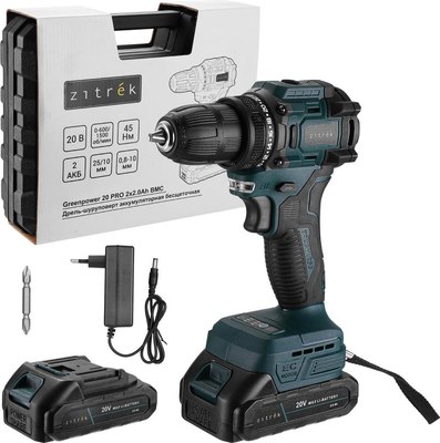 Аккумуляторная дрель-шуруповерт Zitrek Greenpower 20 PRO / 085-1314 - 