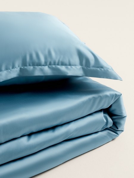 Наволочка Sima-Land Home Tencel 10285327 (серо-голубой)