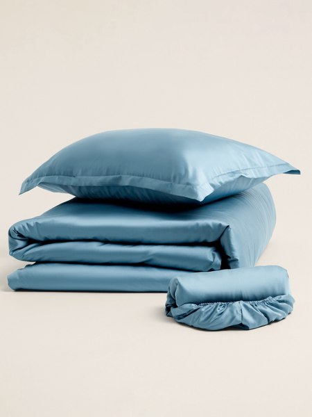 Наволочка Sima-Land Home Tencel 10285327 (серо-голубой)
