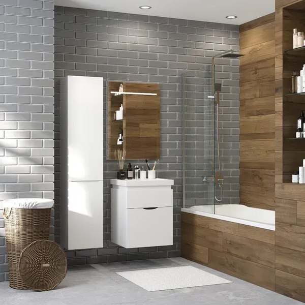 Купить Тумба с умывальником Briz Сити Фостер 50 / 232 03-18050-06 00 БЕЛ в Гомеле