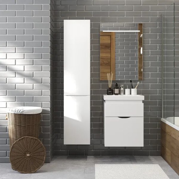 Купить Тумба с умывальником Briz Сити Фостер 50 / 232 03-18050-06 00 БЕЛ в Гомеле