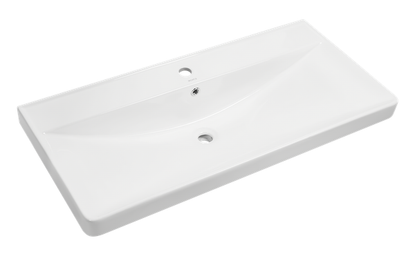 Купить Тумба с умывальником Brevita Cascade 100 / CAS-09100-011Я+RCW-1418100WH в Минске