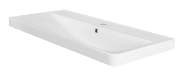 Купить Тумба с умывальником Brevita Cascade 100 / CAS-09100-011Я+RCW-1418100WH в Минске