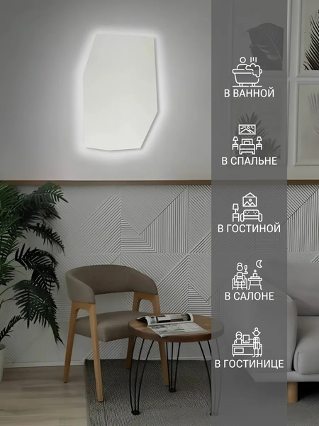 Купить Зеркало Emze Edge 55x80см / LED.EDGE.55.80 в Молодечно