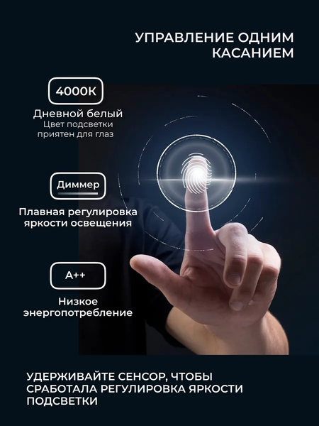 Купить Зеркало Emze Smartphone 50x100 / LED.SMART.50.100.4K в Барановичах
