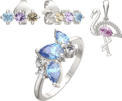 

Комплект ювелирных украшений из золота и серебра, Разноцветный набор c Met Gala