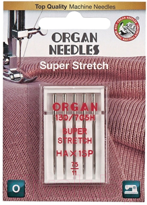 Набор игл для швейной машины Organ 5/75 супер стрейч