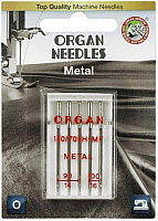 Набор игл для швейной машины Organ 5/90-100 (для металлизированной нити) - 