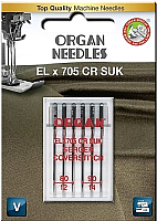 Набор игл для швейной машины Organ Elx705 SUK 6/80-90 - 